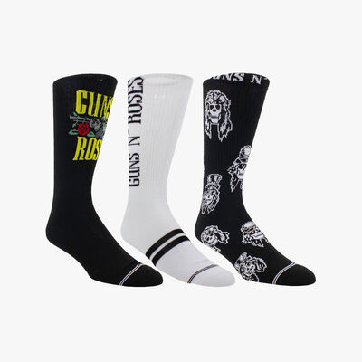 Guns N Roses 3 Pack Socks Guns N Roses 3 Pack Socks