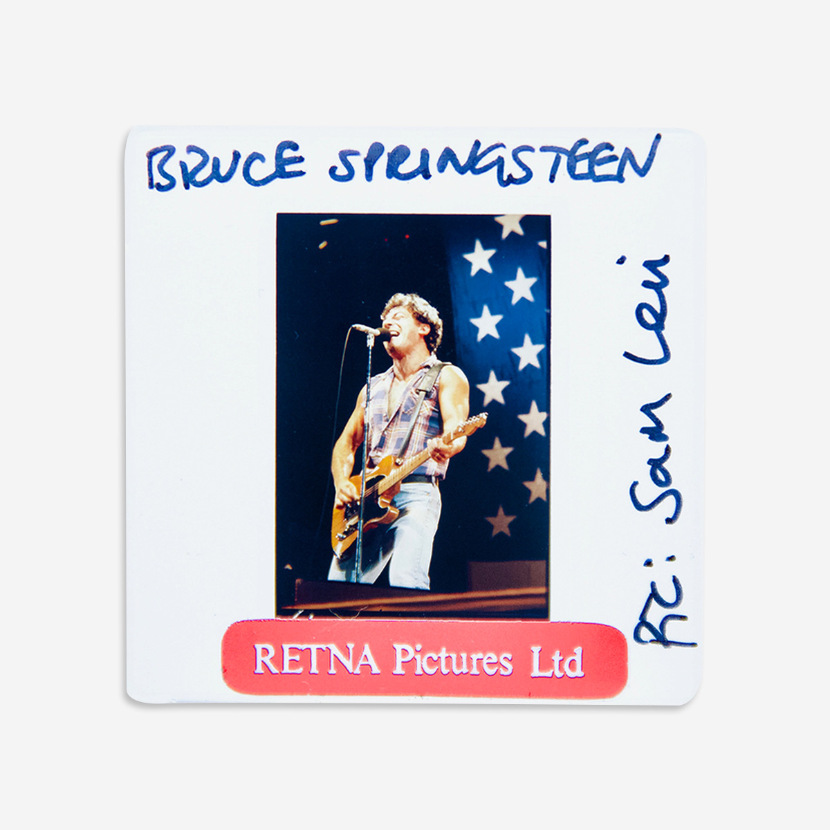 Bruce Springsteen Boxed Original Acrylic 35MM Photograph in Acrylic Case image number 1