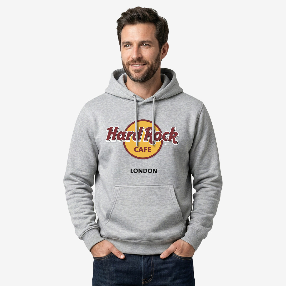 Adult Fit High Def Classic Logo Fleece Hoodie in Grey image number 1