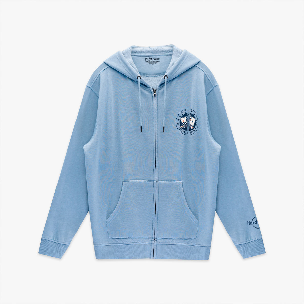 Casino Vintage Blue Zip Hoodie image number 2