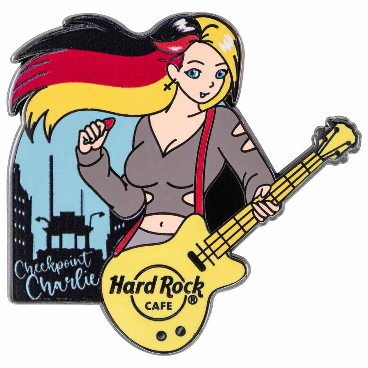 Rock Anime Flag Girl Pin Series image number 1