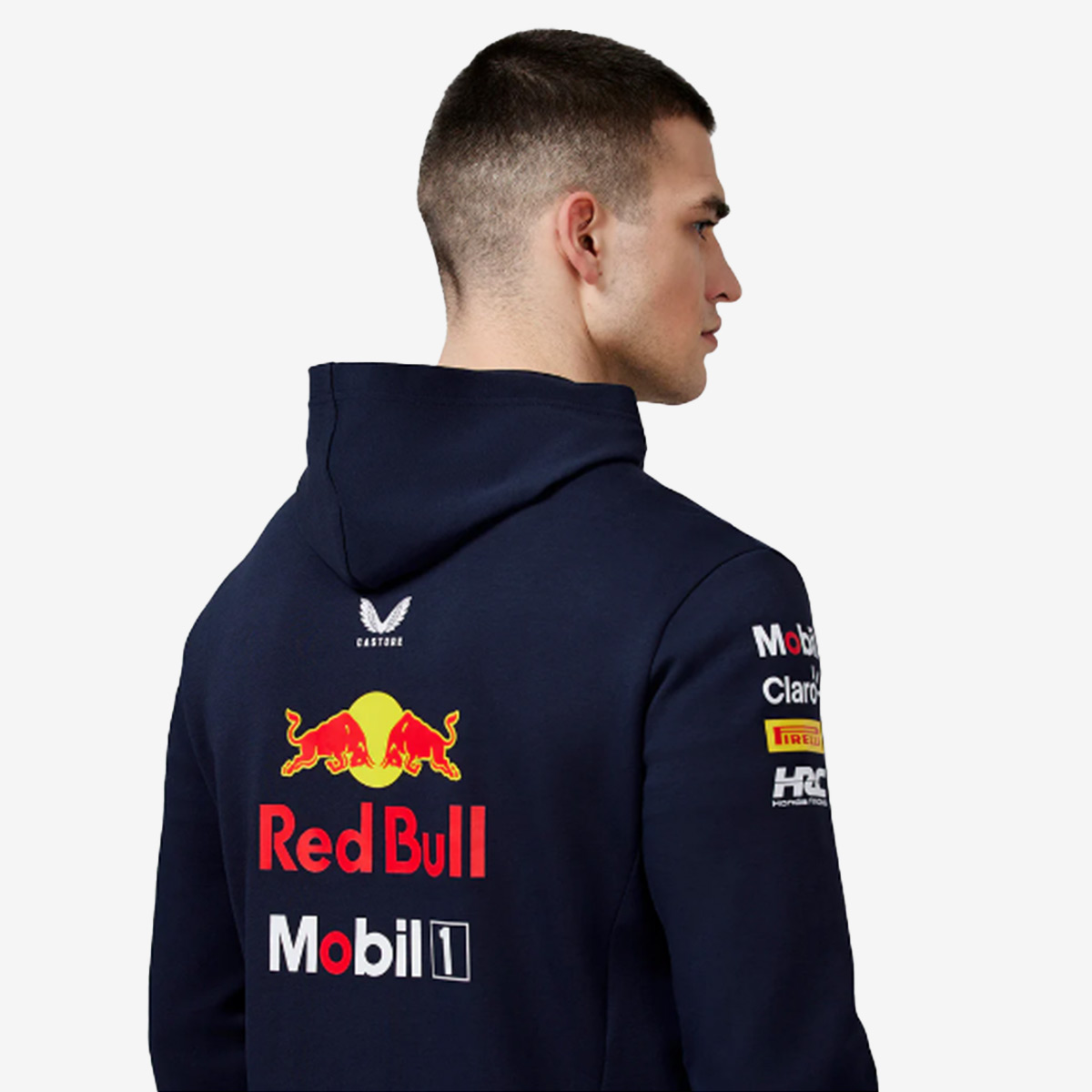 Castore x Oracle Red Bull F1 Racing Team Zip Hoodie in Navy Blue image number 4