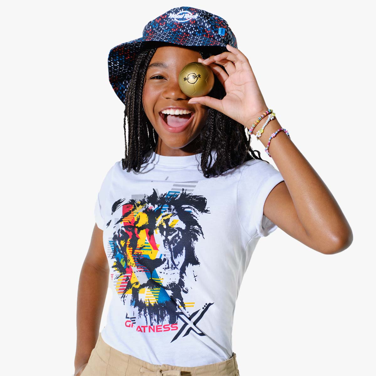 Messi x Hard Rock Youth Fit Lion Tee image number 1