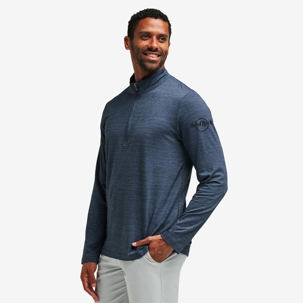 TravisMathew Core Performance 1/4 Zip in Vintage Indigo image number 1