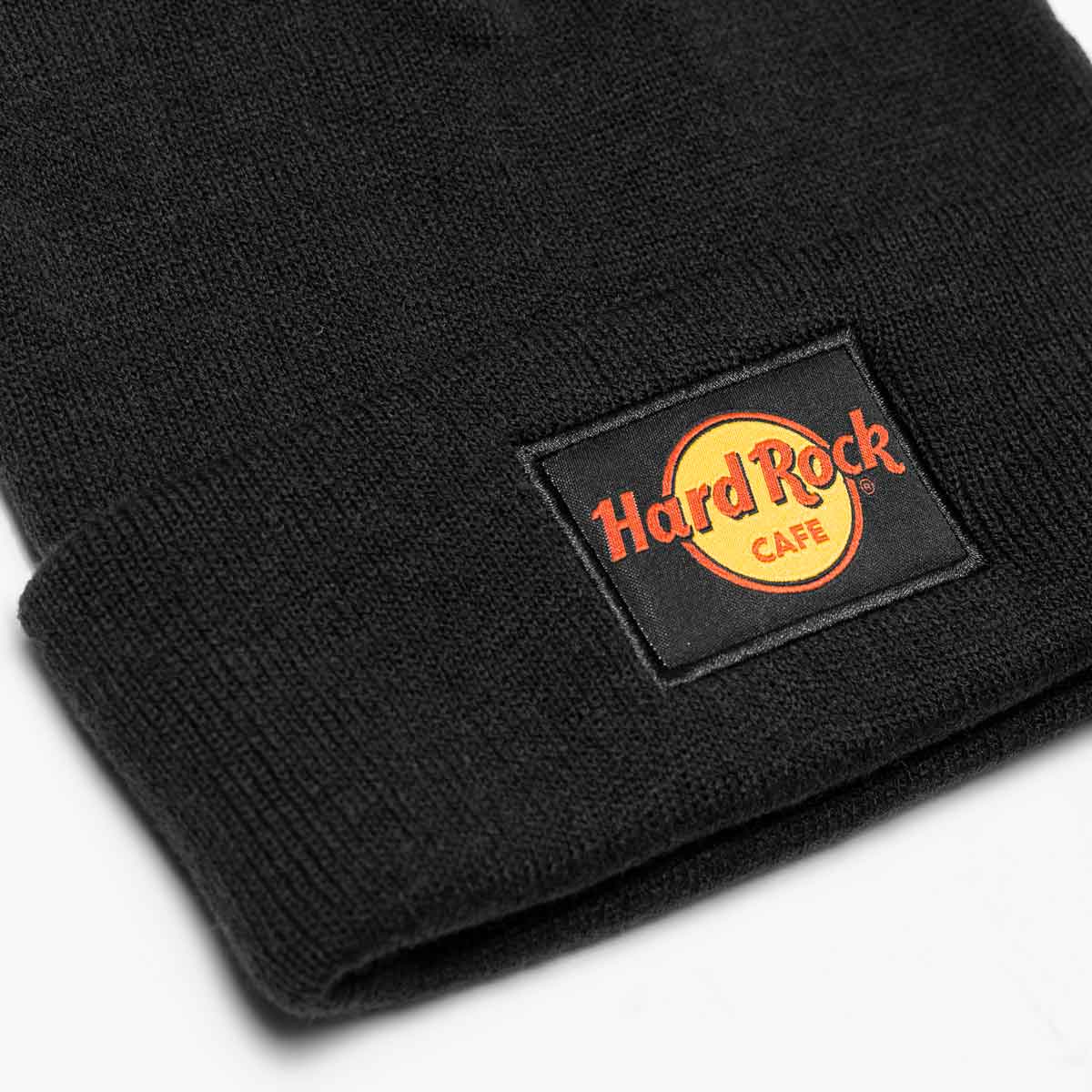 HR Woven Label Logo Fold Over Beanie Black image number 2