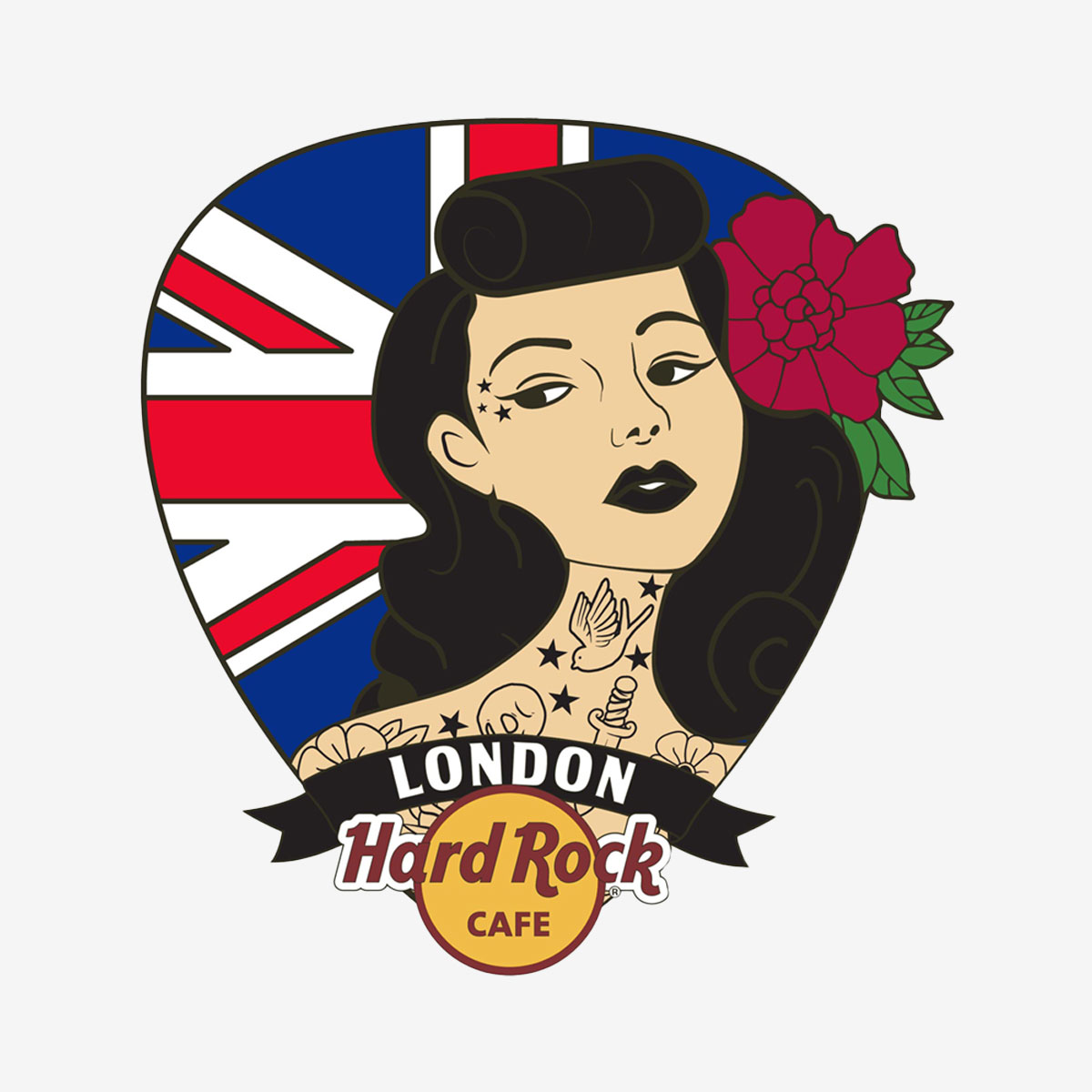 Limited Edition London Flag Girl Pin image number 1