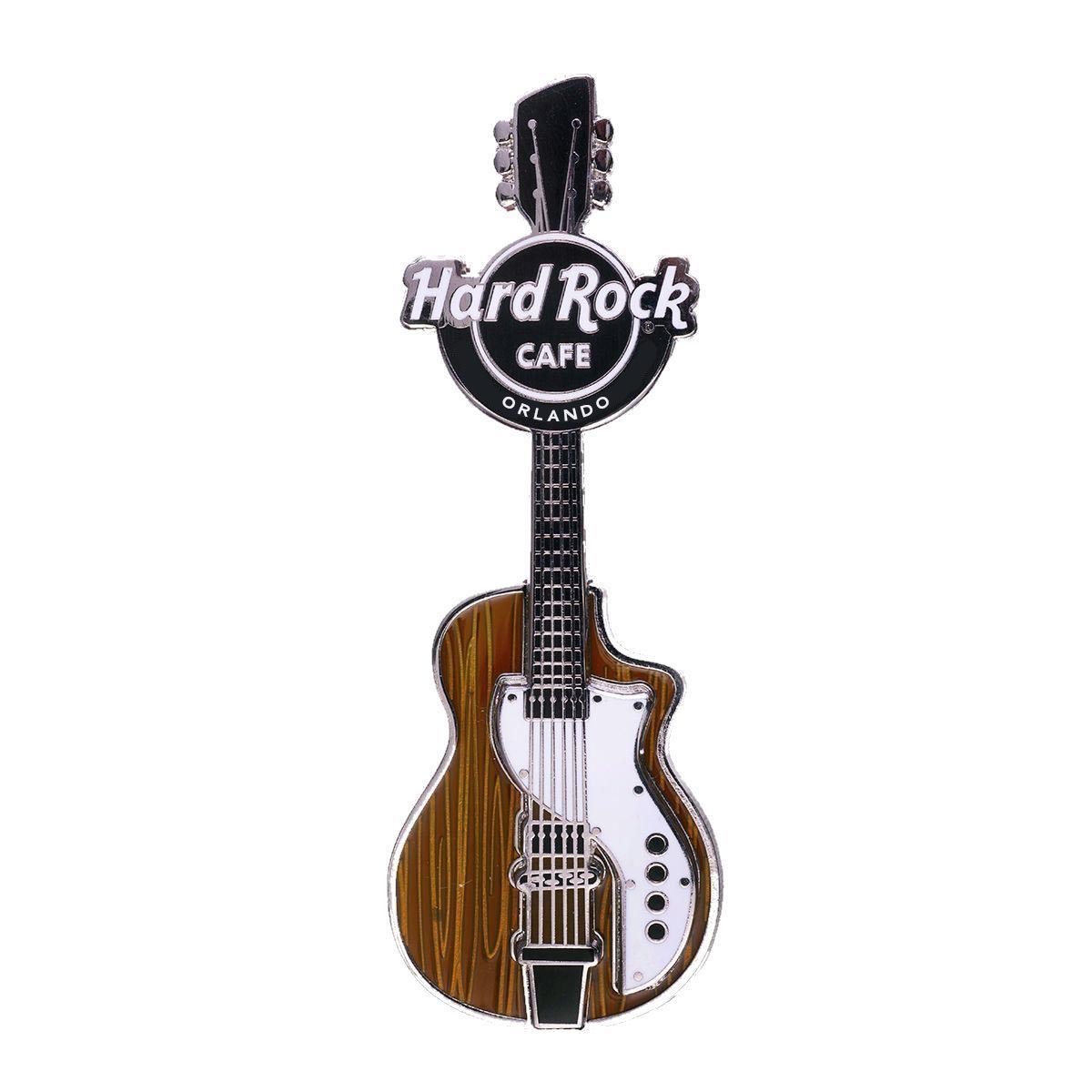 Woodgrain Retro Guitar Magnet image number 1