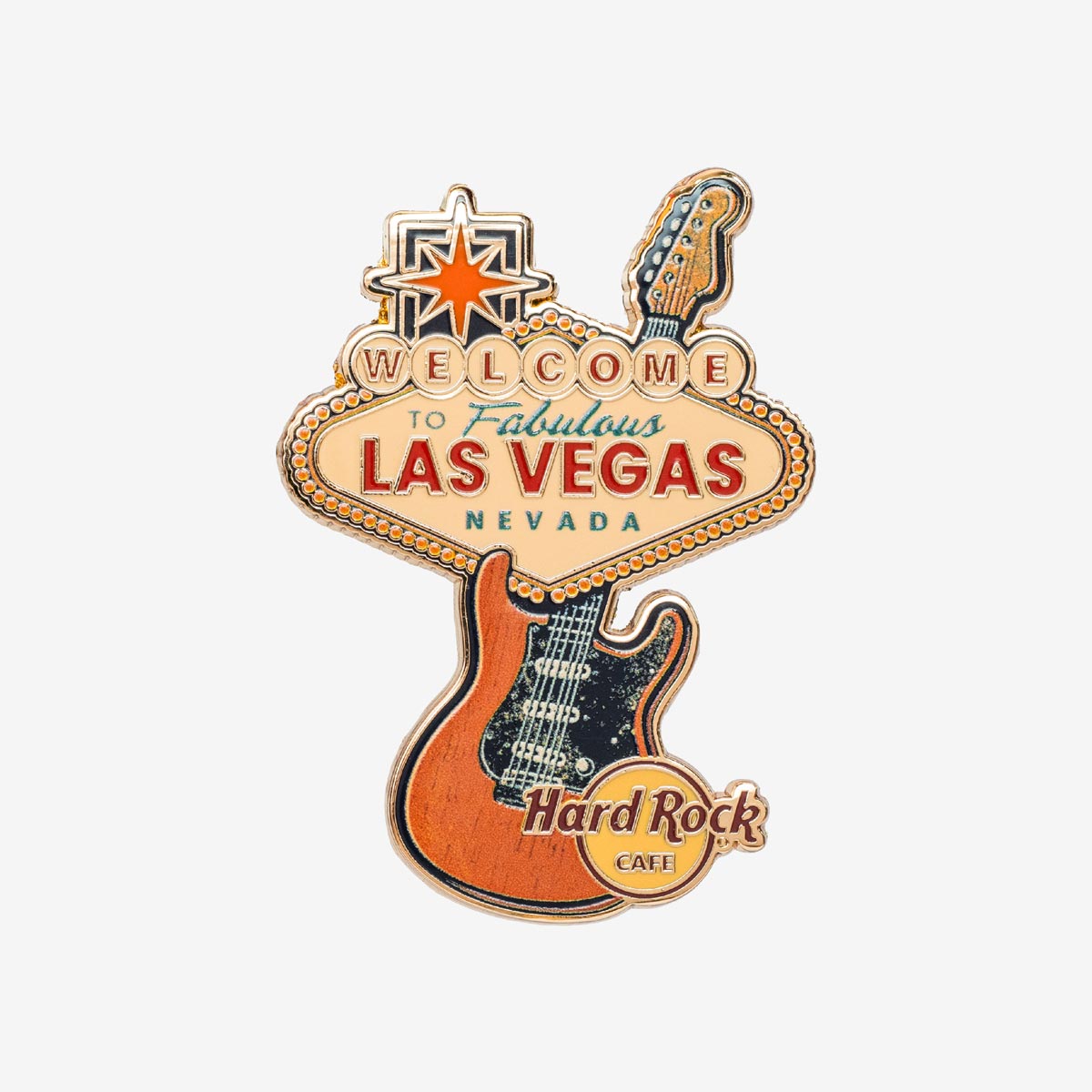 Collectible Las Vegas Welcome Guitar Pin image number 1