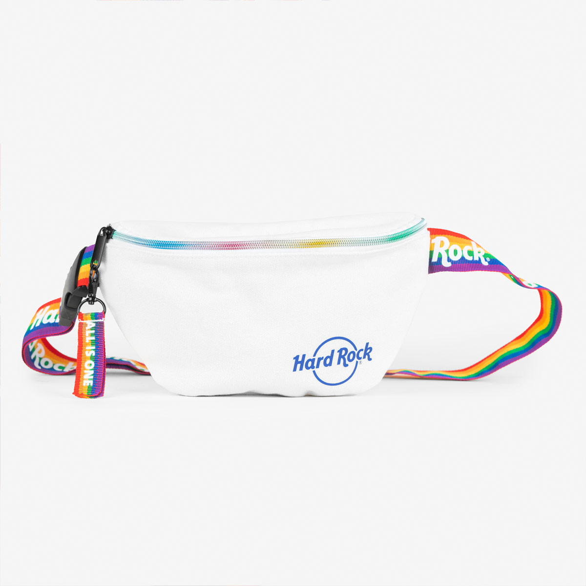 Pride White and Rainbow Waist Bag Fanny Pack Cross Body Bag image number 3
