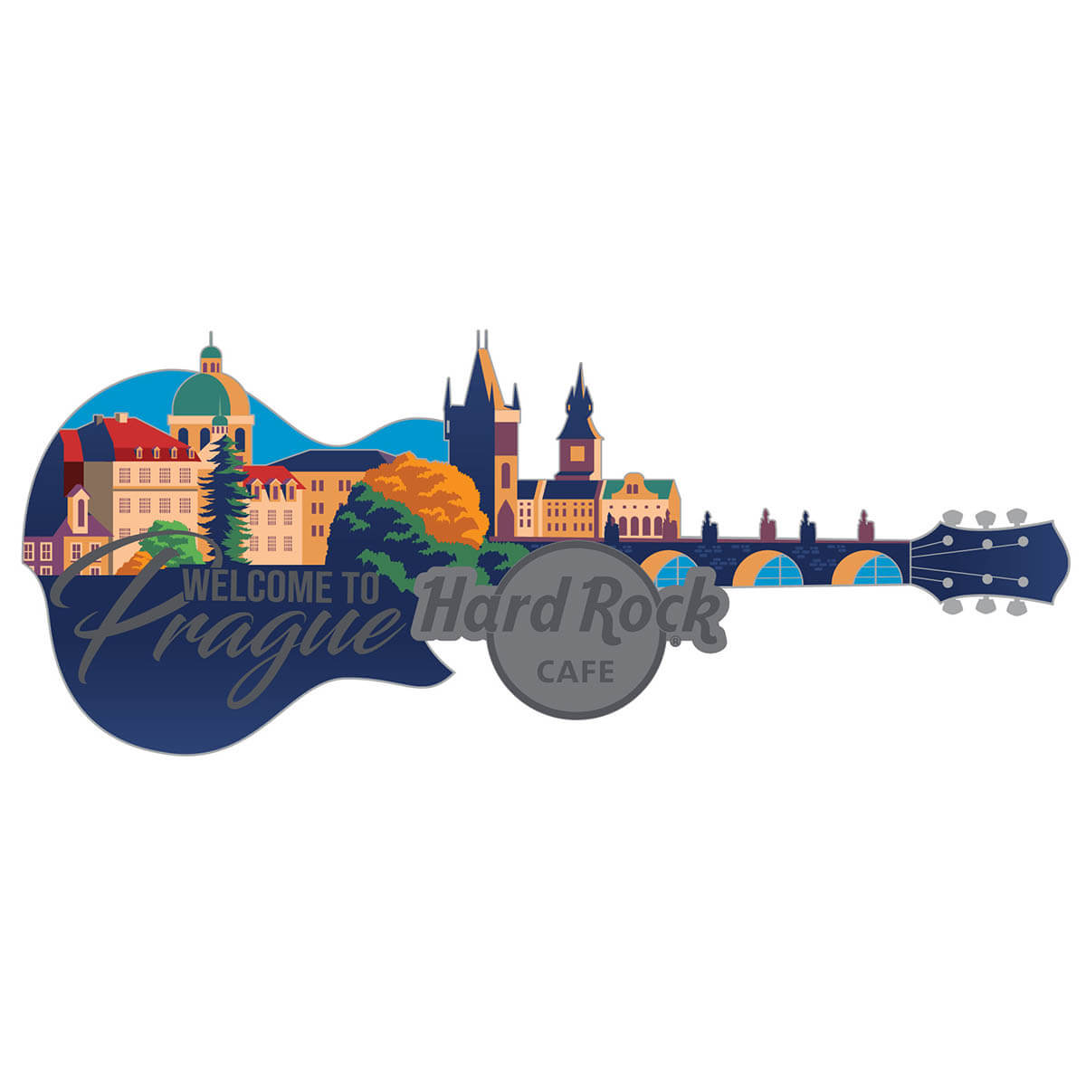 Prague Core City Guitar Pin image number 1