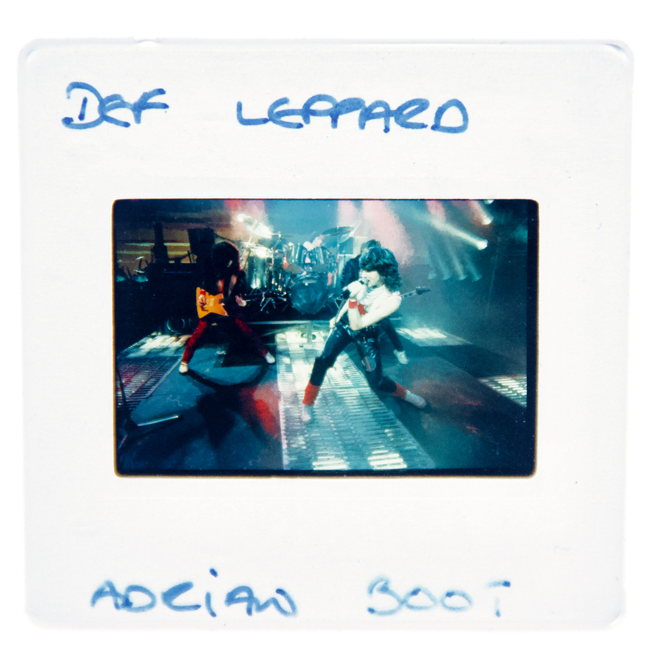 Def Leppard Boxed Original 35MM Photograph in Acrylic Case image number 1