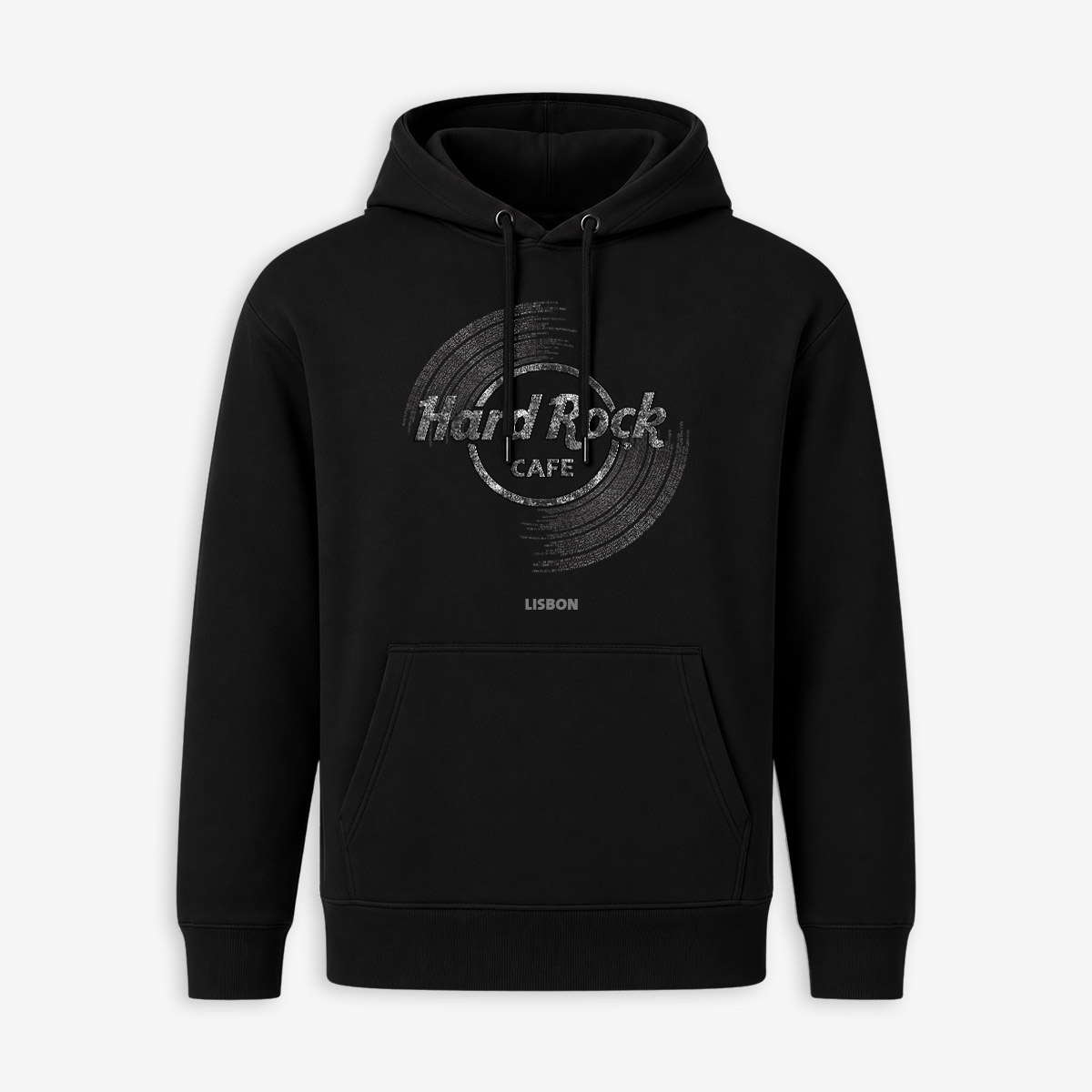 Adult Fit Vinyl Logo Hoodie in Black image number 1