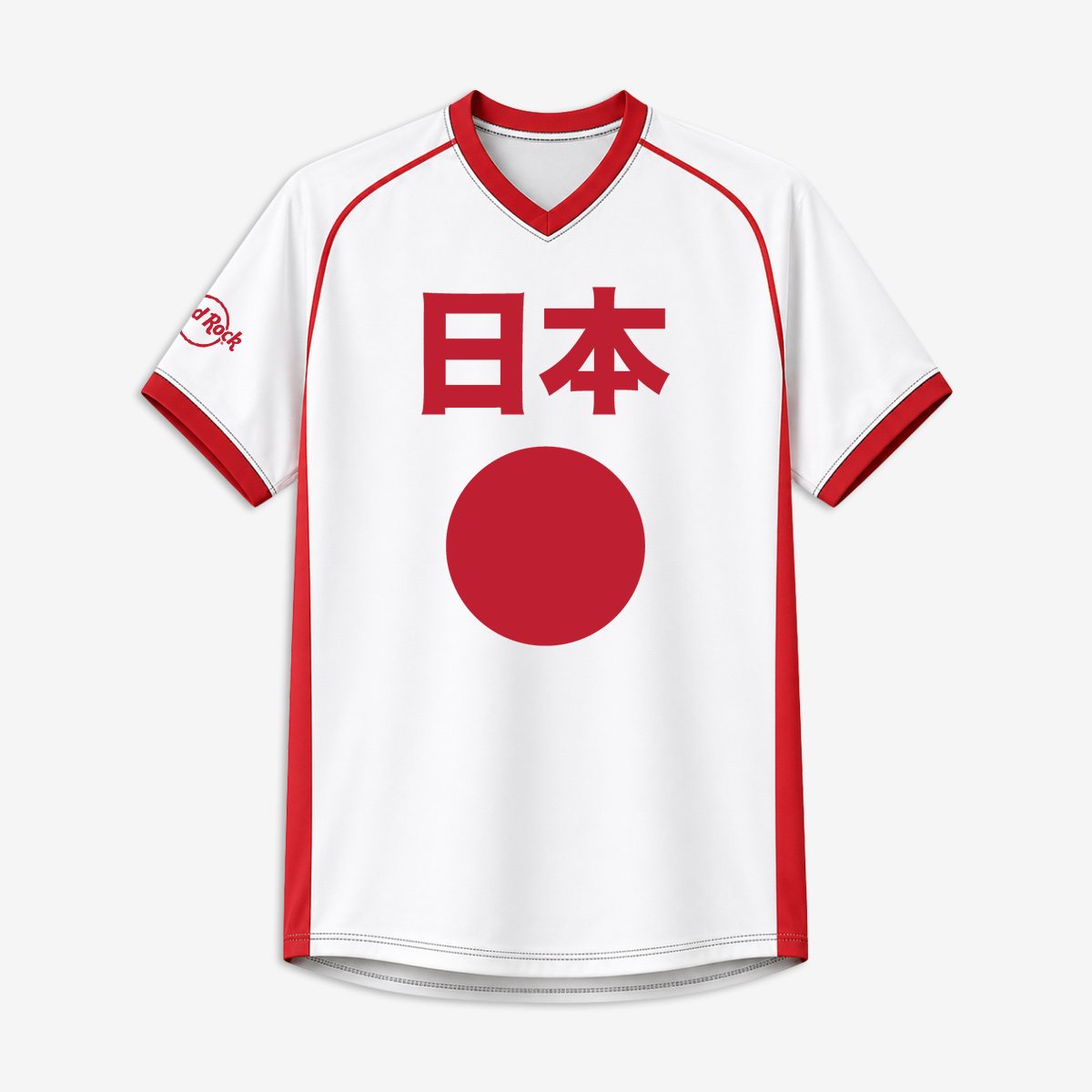 Japan Soccer V-Neck Tee in White image number 1