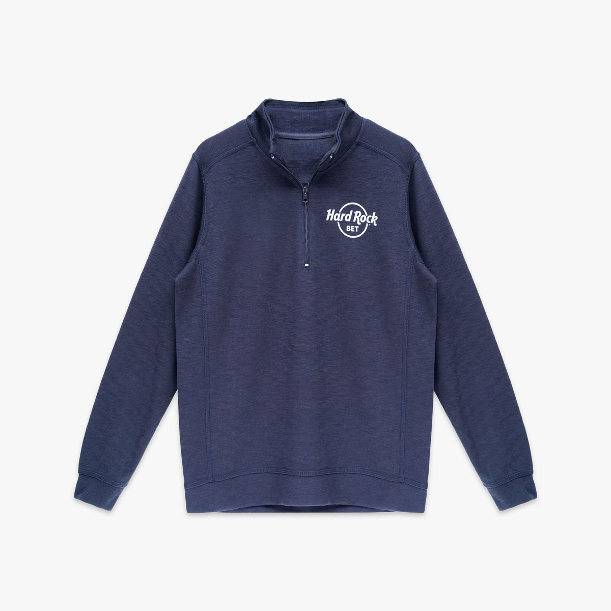 Unisex Hard Rock BET Slub Jersey Quarter Zip True Navy image number 1