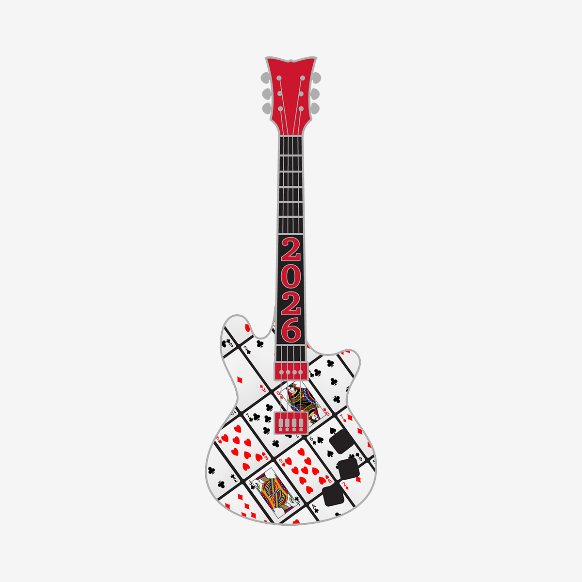 Limited Edition Las Vegas Card Guitar 2026 Pin image number 1