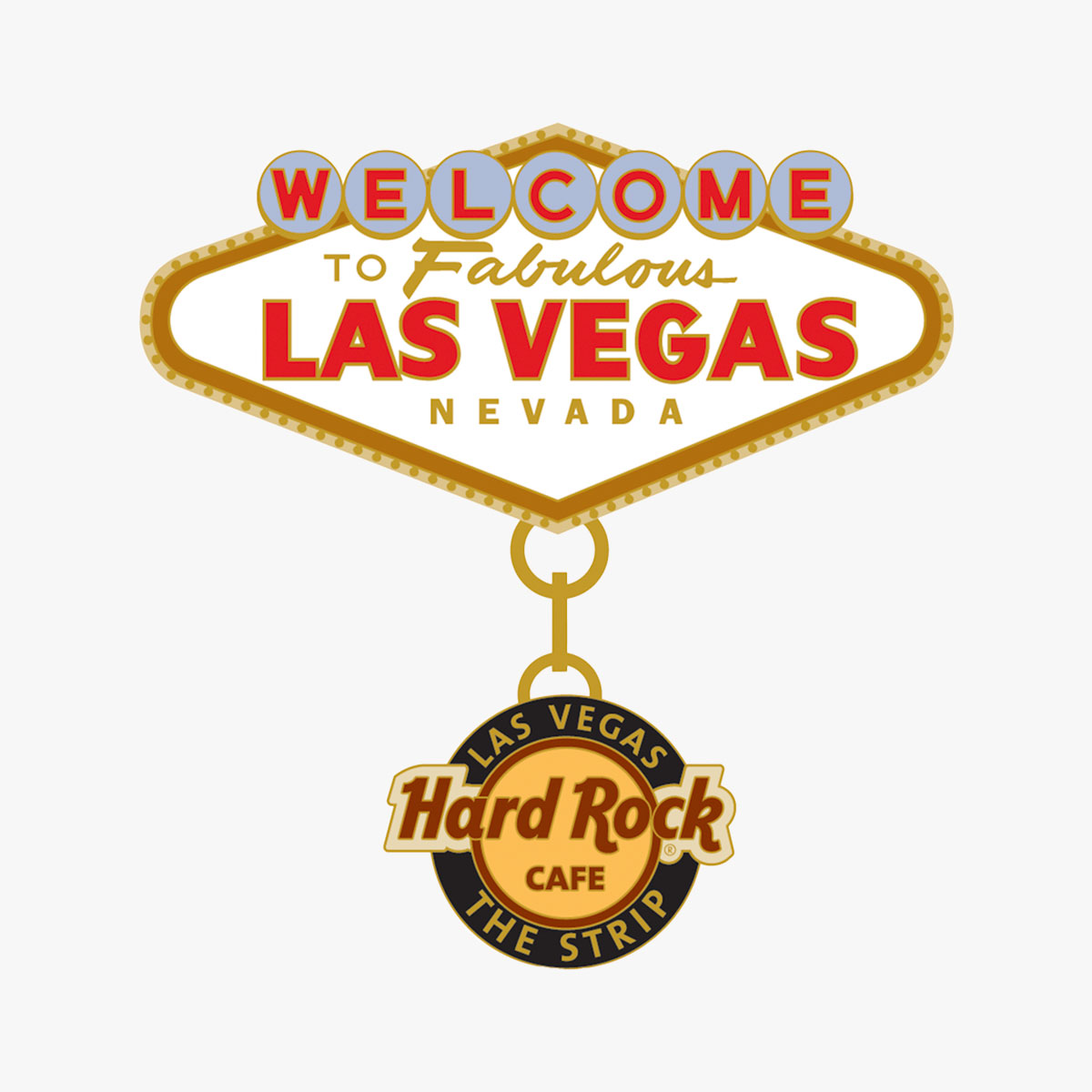 Welcome to Las Vegas Pin with Dangle image number 1