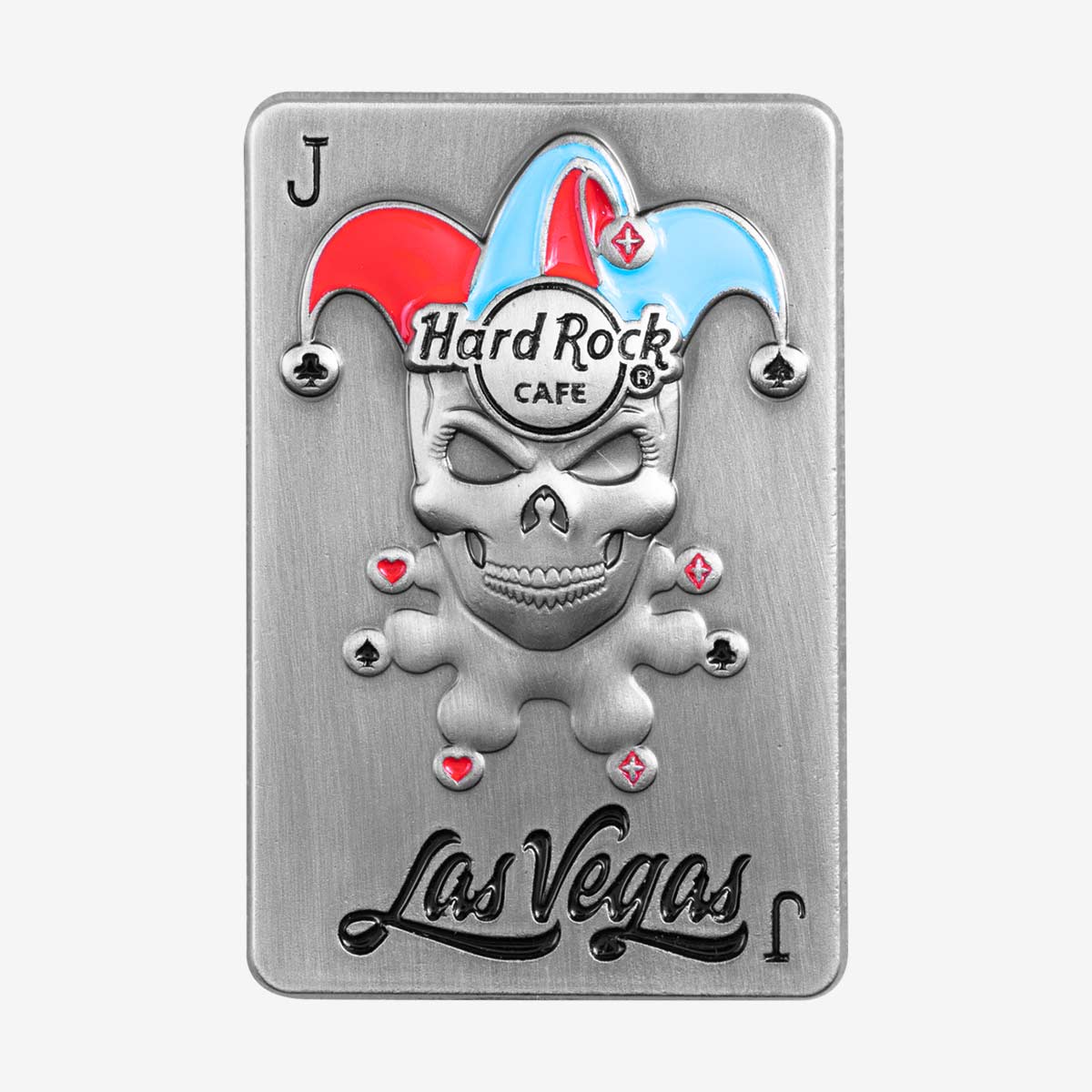 Las Vegas 3D Skull Joker Card Pin image number 1