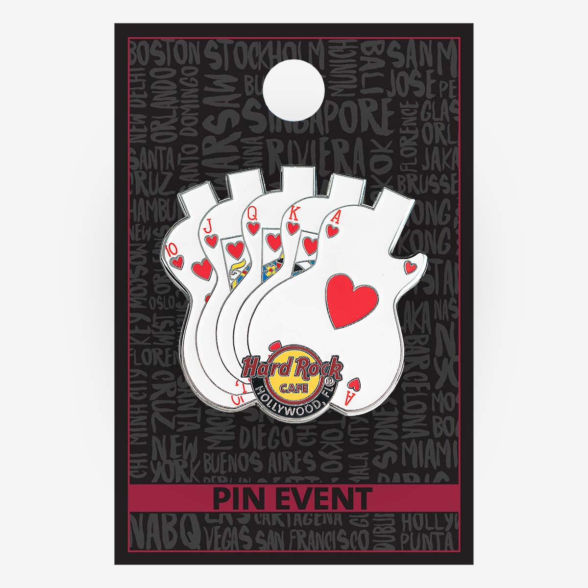 Royal Flush in Hearts Special Event Pin image number 2