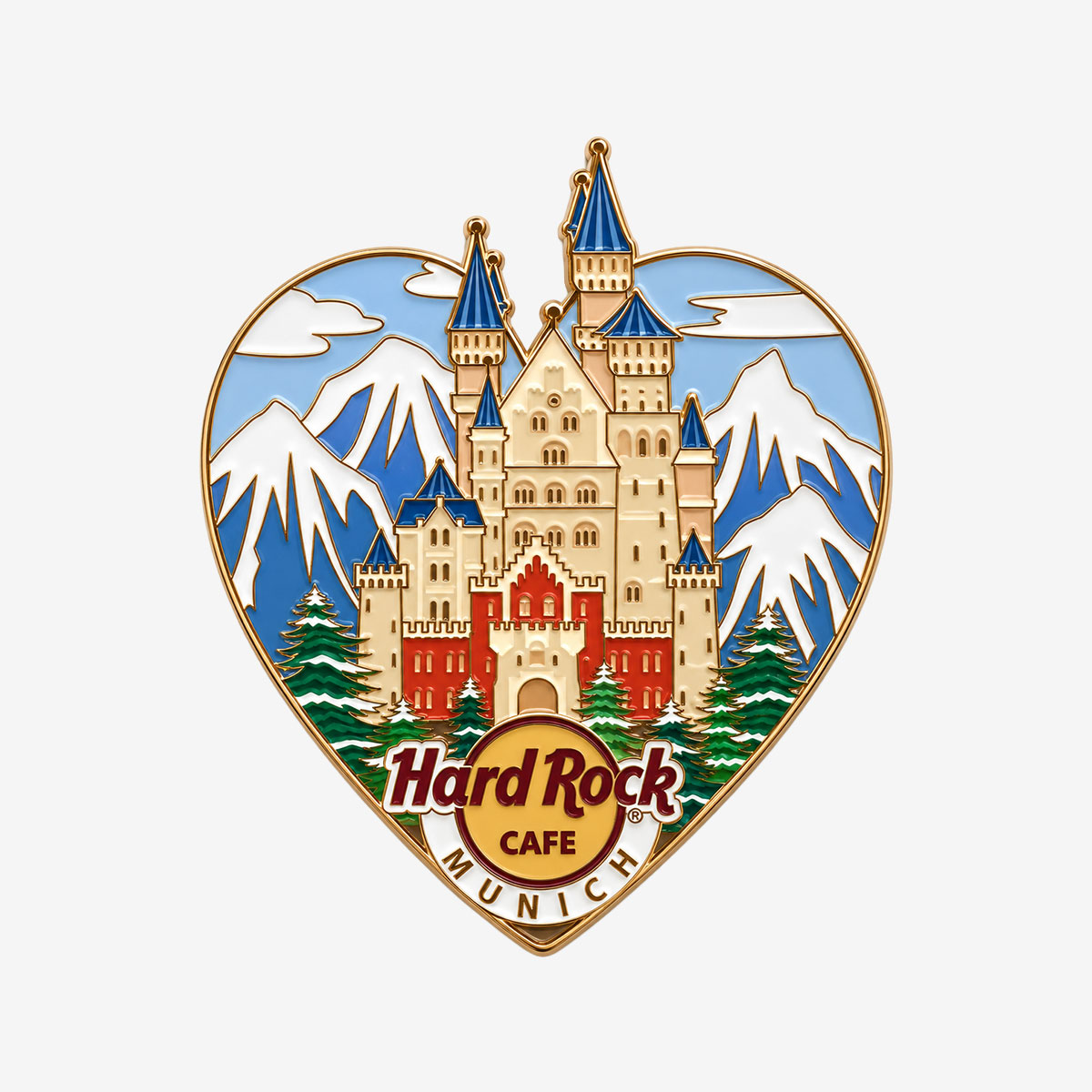 Collectible Munich Castle Heart Pin image number 1