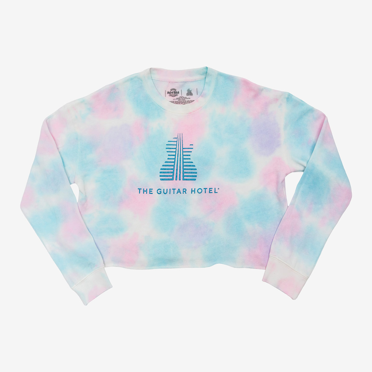 Guitar Hotel Cotton Candy Cropped Sweatshirt image number 3
