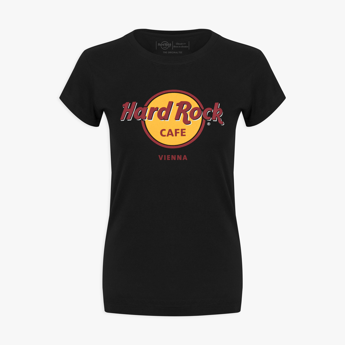 Women's Black Classic Logo Tee image number 1