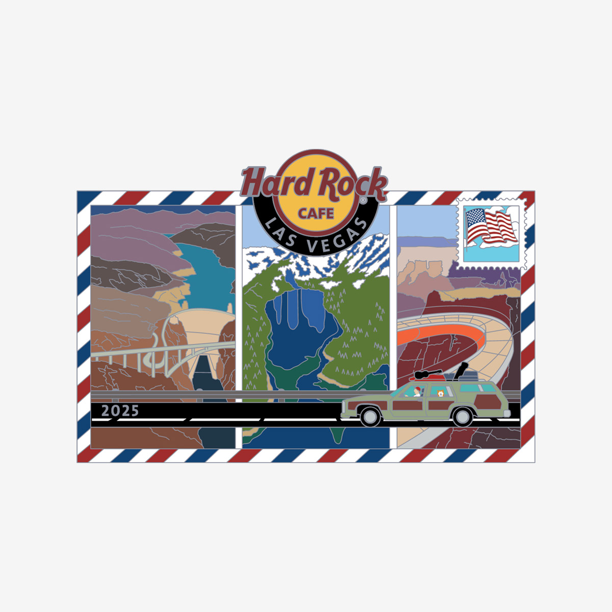 Limited Edition Las Vegas Postcard Slider Pin image number 1