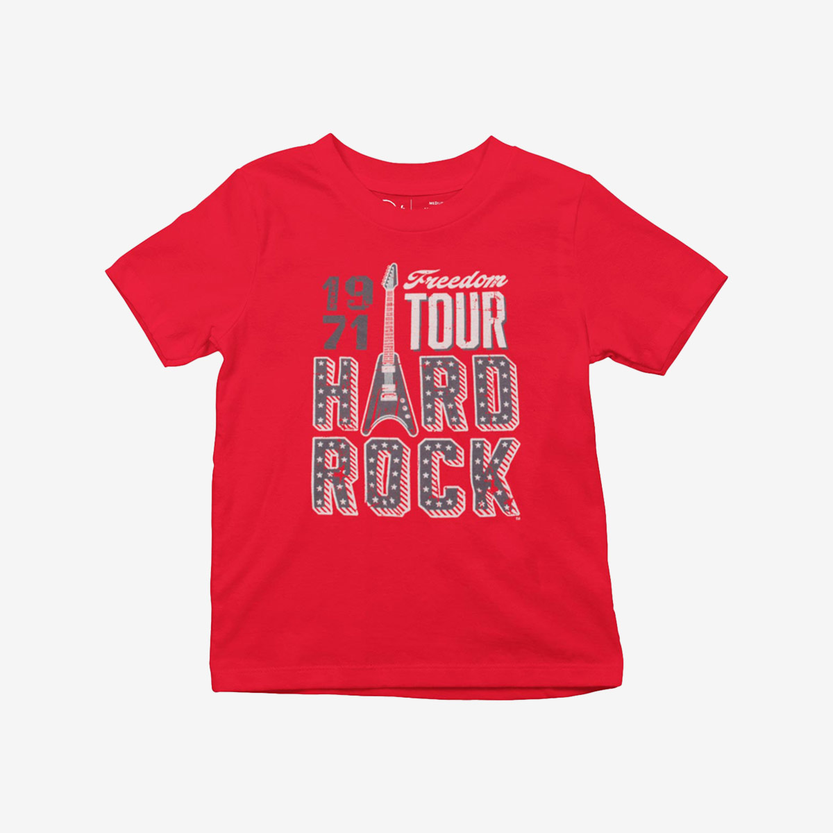 Americana Youth Fit Red Tee with Freedom Tour Motif image number 3