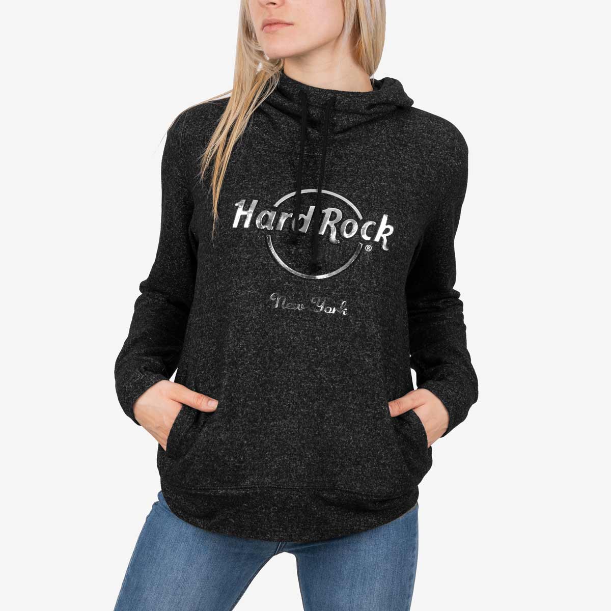 Women's Silver Foil Logo Thumb Hole Hoodie image number 2