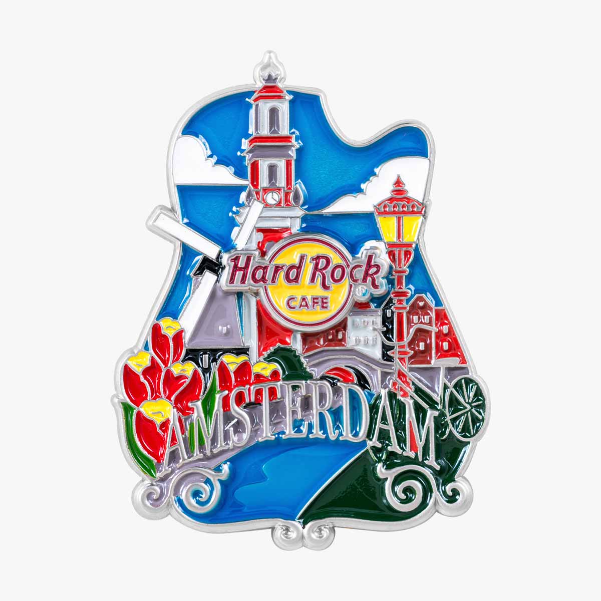 Collectible 3D Core City Guitar Pin image number 1