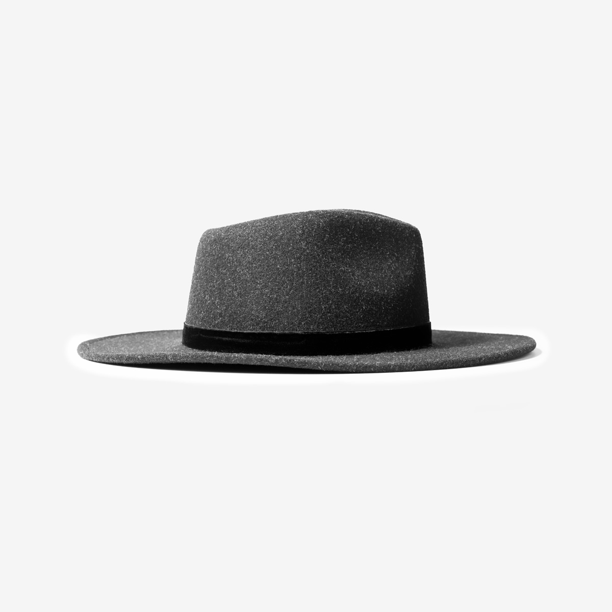Flat Brim Wool Hat in Gray image number 2