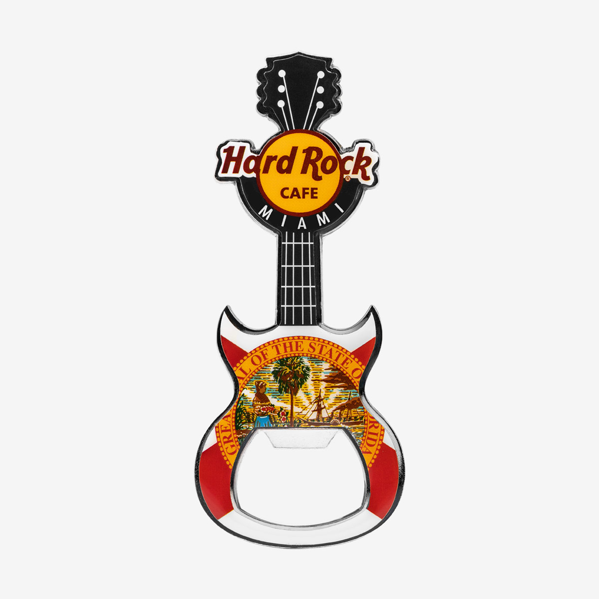 Flag Guitar Bottle Opener Magnet image number 1