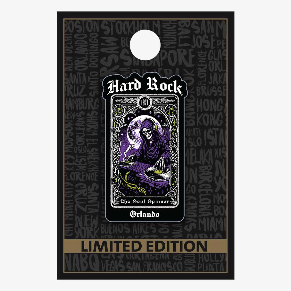 Limited Edition Orlando Halloween Tarot Glow Card Pin image number 2