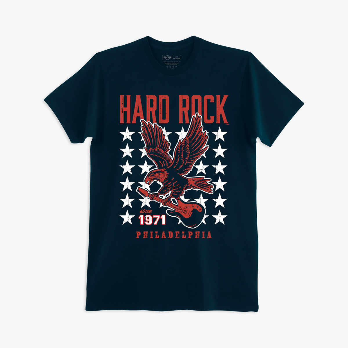 Americana Eagle Guitar Tee in Navy image number 1