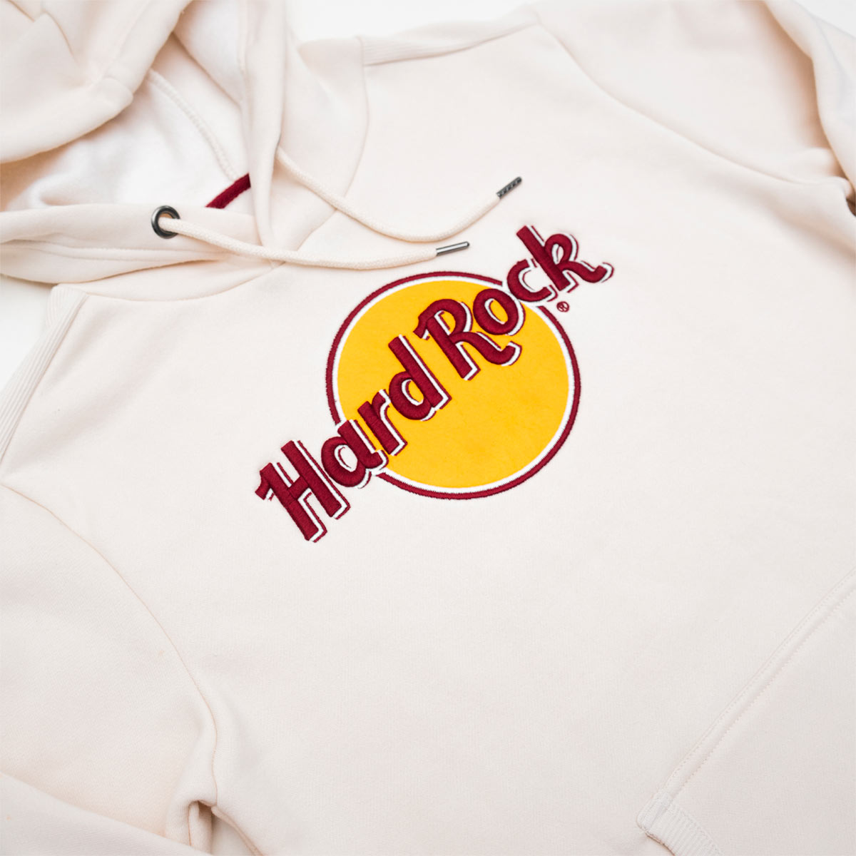 Beweging Voorlopige Horzel Elevated Classic Cream Raised Embroidery Logo Hoodie | Hard Rock Apparel