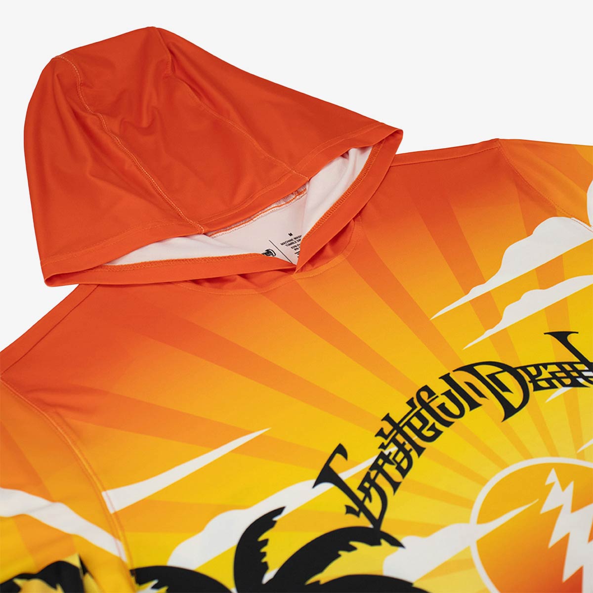 Grateful Dead Rising Sun UPF50 Hoodie in Tie-Dye Orange image number 4