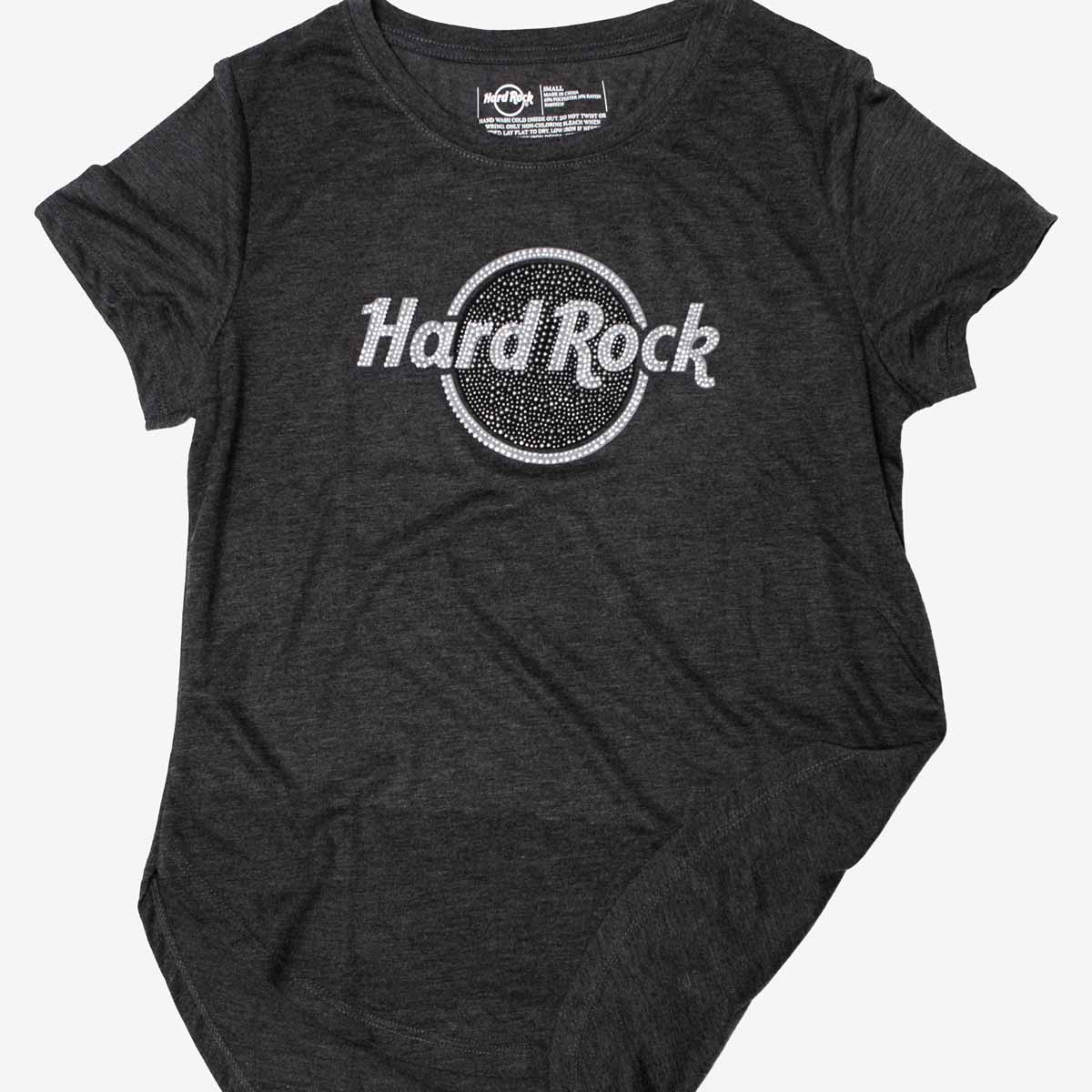 Hard Rock Rhinestones Logo Shortsleeve Crewneck T-Shirt image number 4