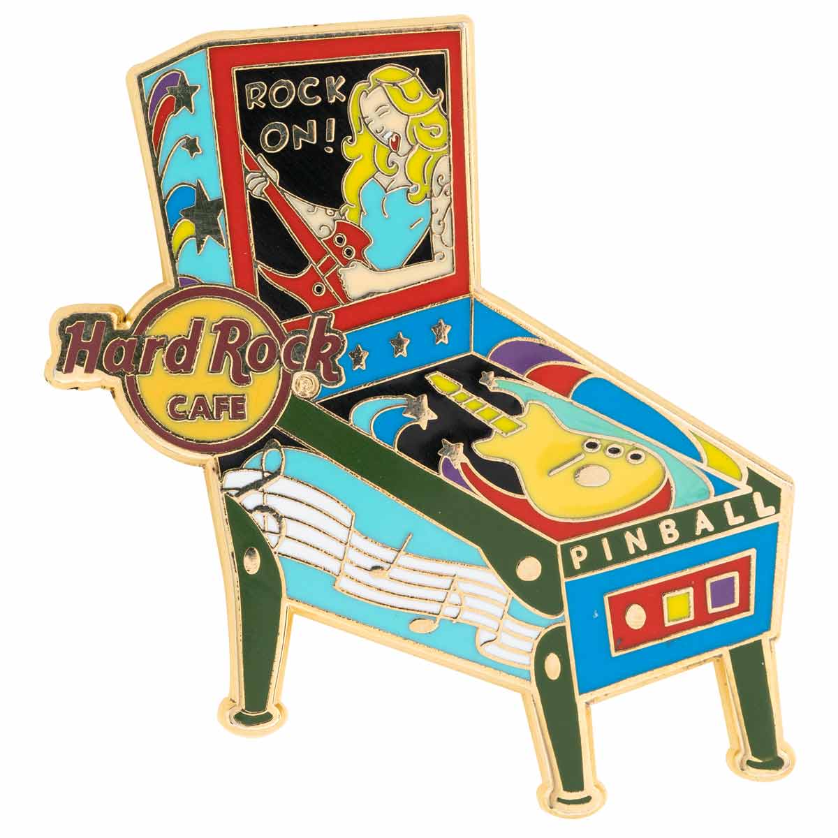 Retro Arcade Series Rock On Pinball Pin image number 1