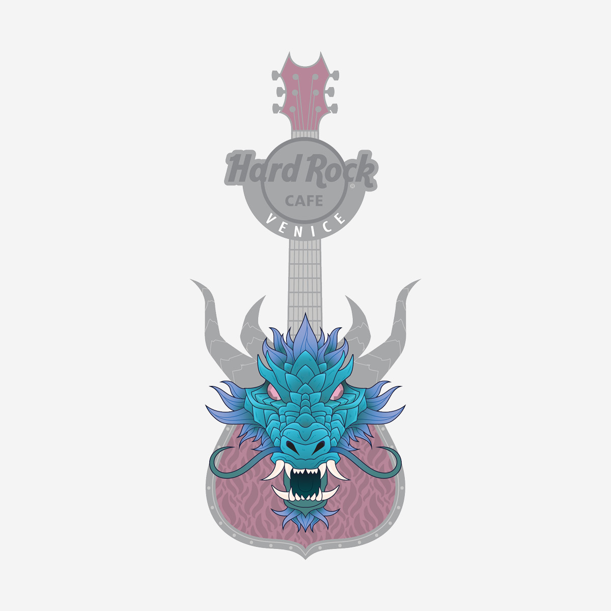 Limited Edition 3D Dragon Guitar Pin image number 1