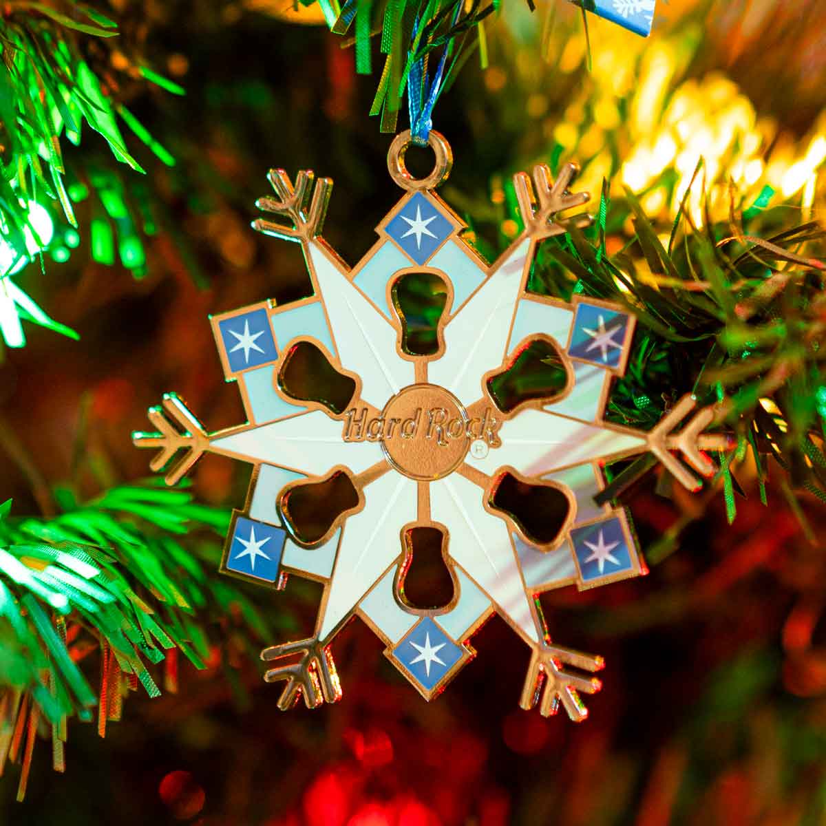 Hard Rock Snowflake Collectible Ornament image number 2