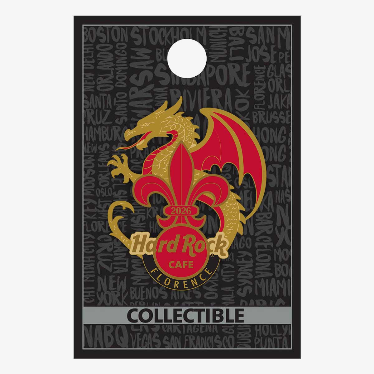 Collectible Florence 2026 Lily Dragon Pin image number 2