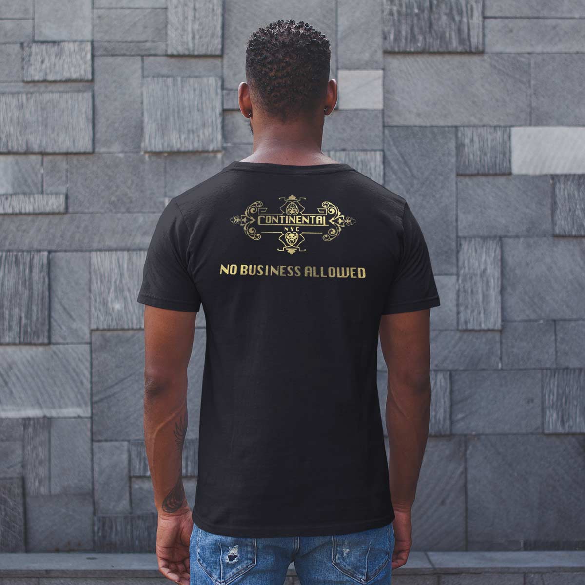 John Wick Official x Hard Rock Adult Fit T-Shirt Continental No Business Allowed image number 3