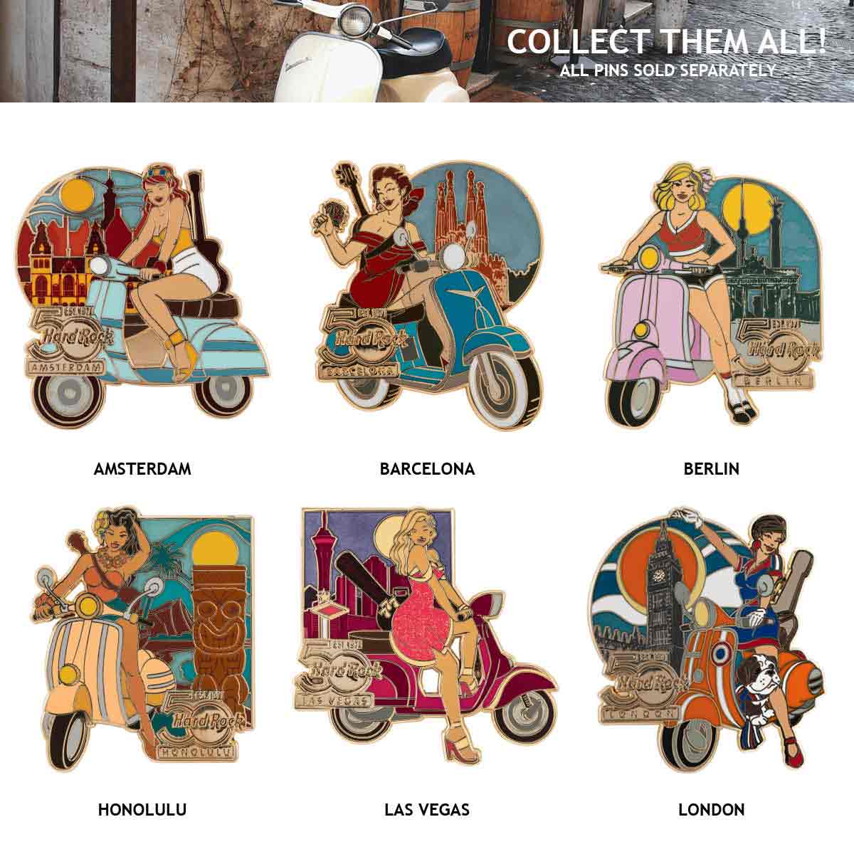 50th Anniversary Scooter Girl Pin Series image number 2