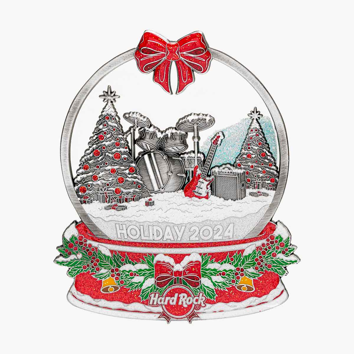 Jumbo Holiday Snow Globe 3D Pin image number 1