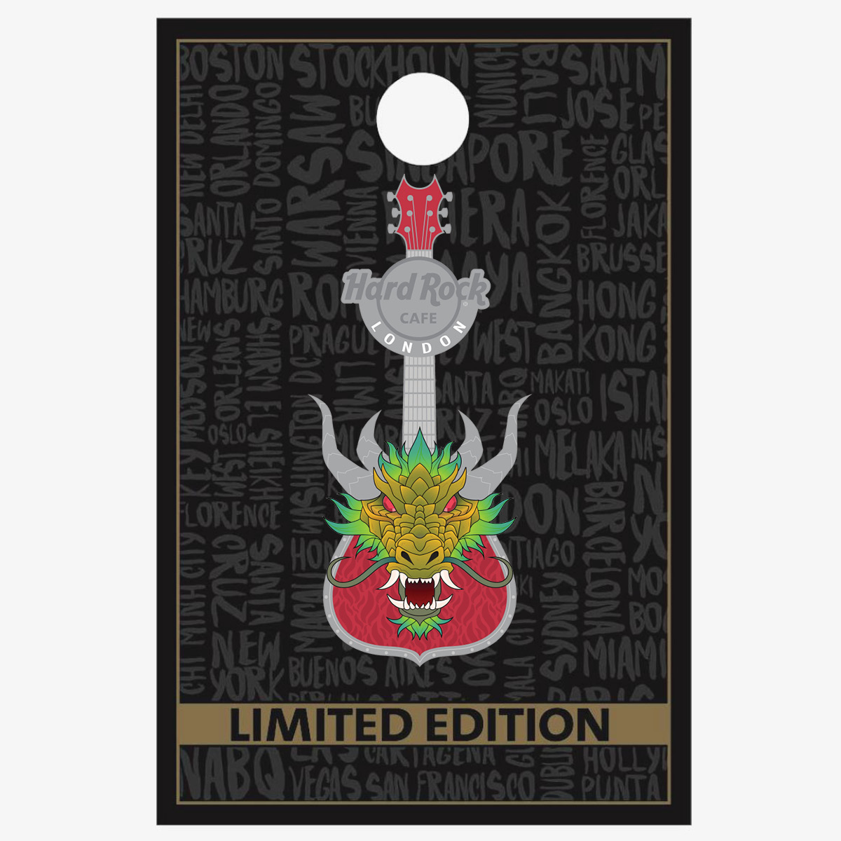 Limited Edition 3D Dragon Guitar Pin image number 2