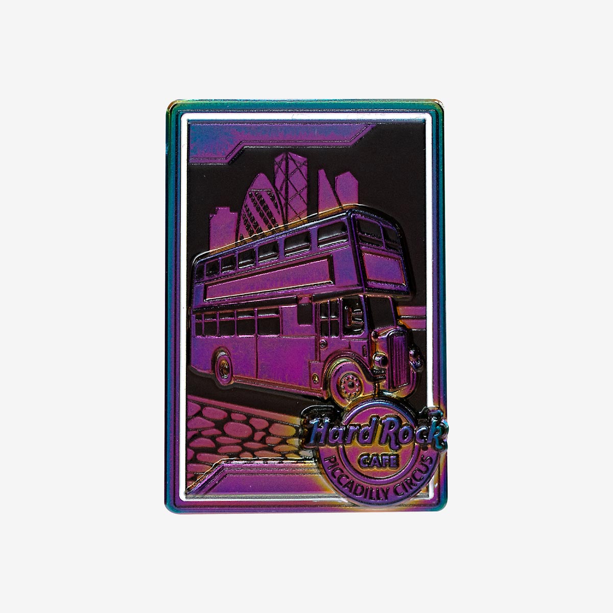 Limited Edition Piccadilly Circus Holo Red Bus Pin image number 1