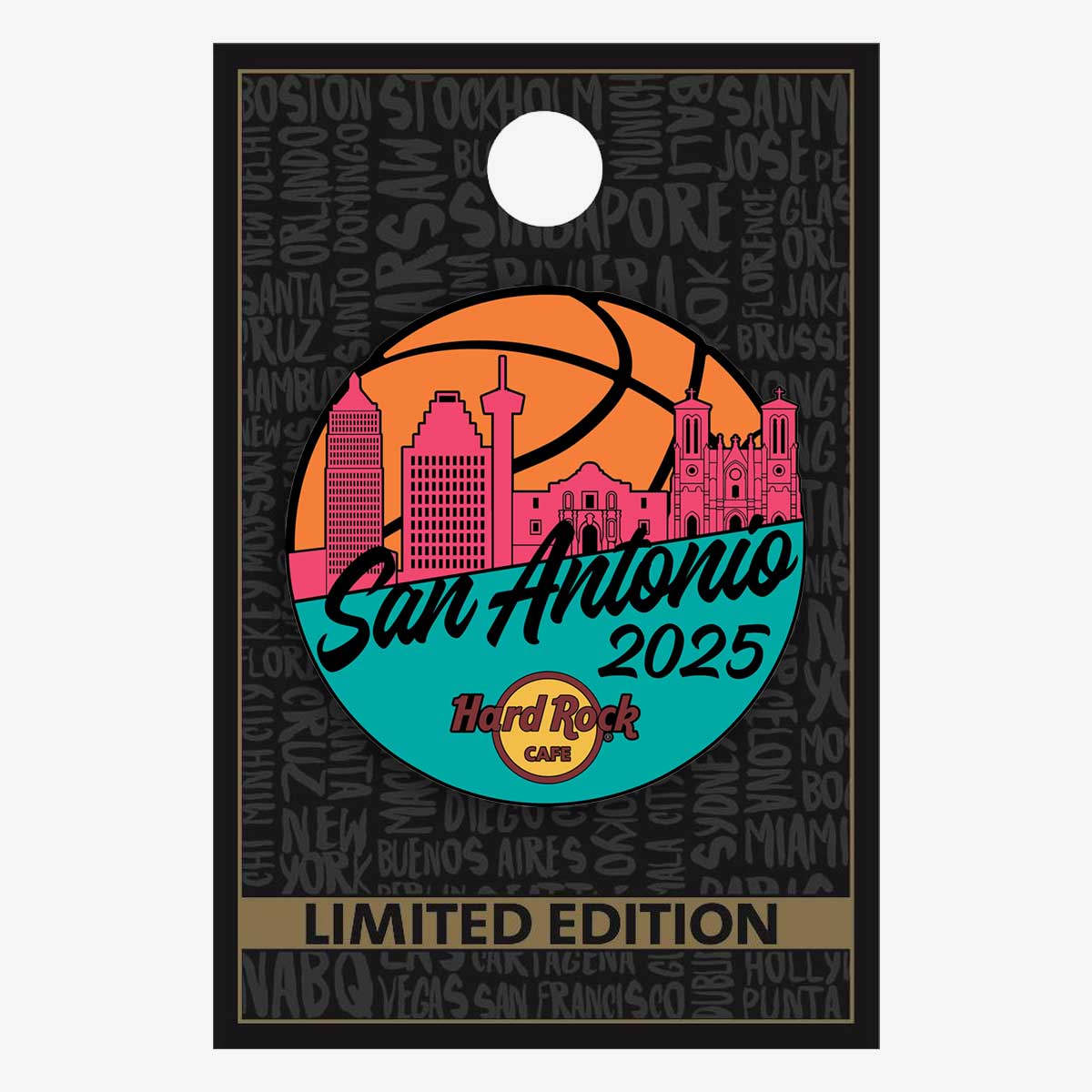 Limited Edition Basketball Skyline 2025 Pin image number 2