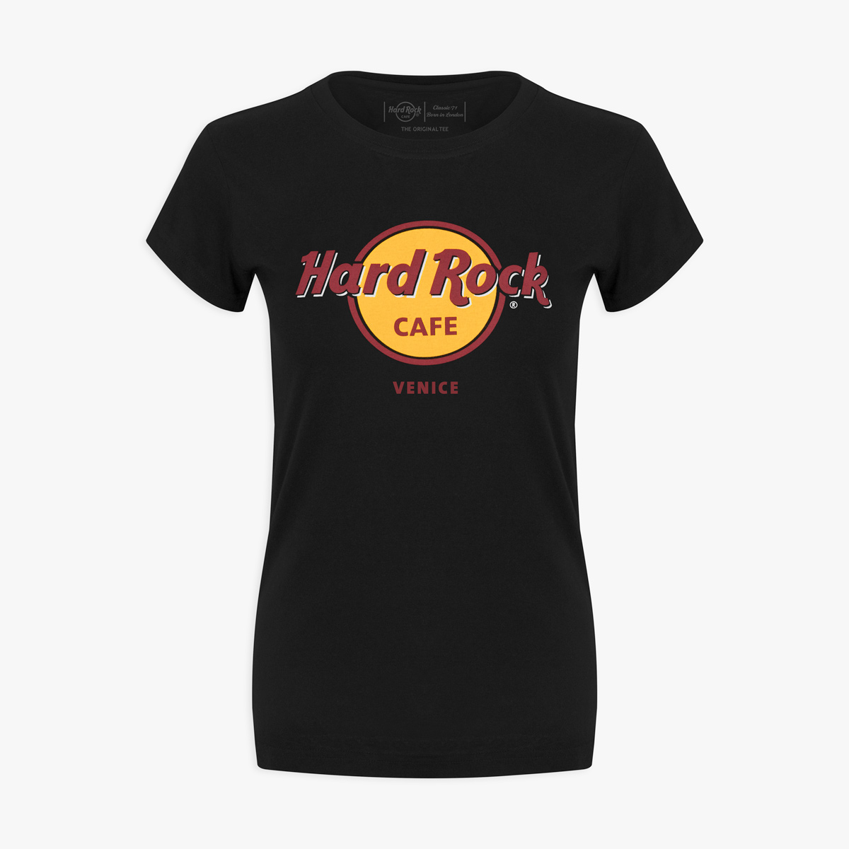 Women's Black Classic Logo Tee image number 1