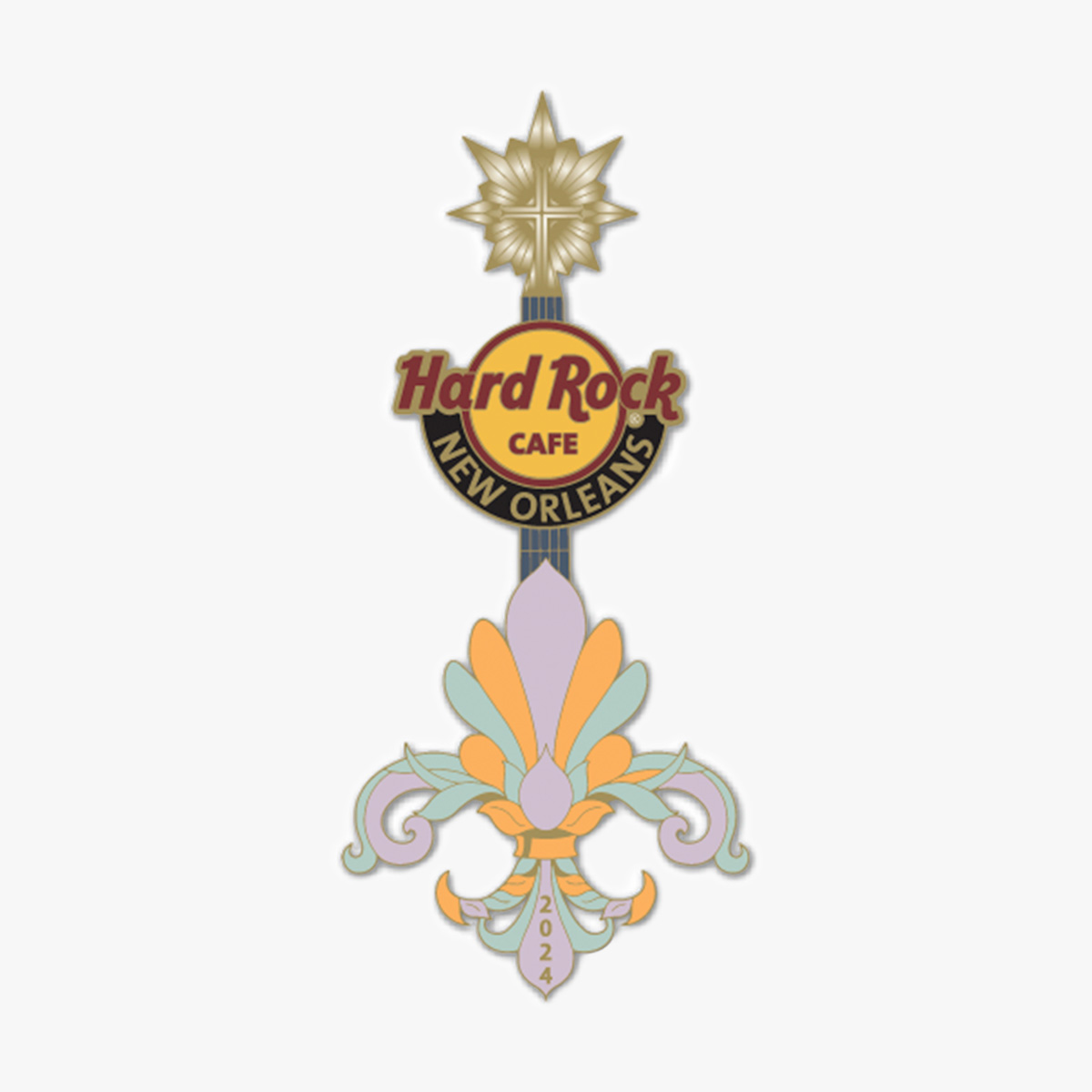 Limited Edition Cross Fleur 2024 Guitar Pin image number 1