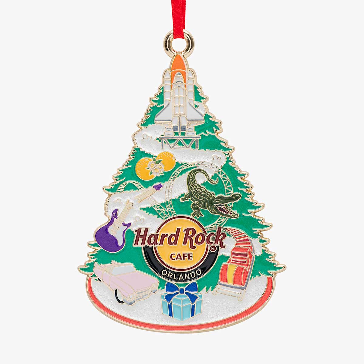 Hard Rock Christmas Tree City Icon Ornament image number 1