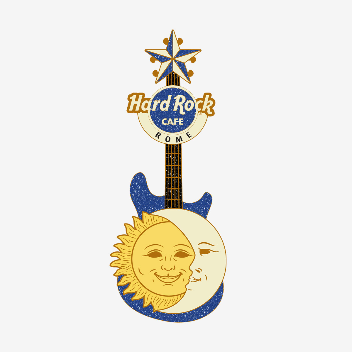 Limited Edition Celestial Sun Guitar Pin image number 1